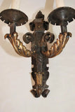 A beautiful large and rare 1920's French wrought iron sconces