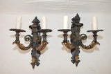 A beautiful large and rare 1920's French wrought iron sconces