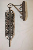 Elegant pair of 1940's brass outdoor sconces