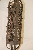Elegant pair of 1940's brass outdoor sconces