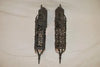 Elegant pair of 1940's brass outdoor sconces