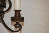 Large and elegant pair of 1920's brass sconces