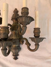 Rare large set of four 1940's solid brass sconces