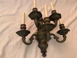 Rare large set of four 1940's solid brass sconces