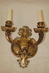 Rare large 1920's solid brass sconces