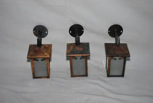 Pair of 1920's copper outdoor sconces ( IT IS ONLY ONE PAIR