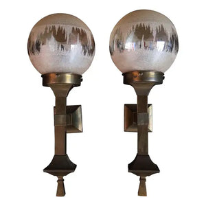 Pair of outdoor/indoor Art and crafts sconces