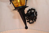 Rare pair of small French wrought iron outdoor/indoor sconces