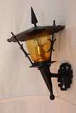 Rare pair of small French wrought iron outdoor/indoor sconces