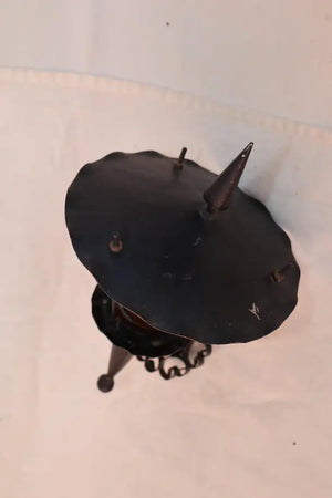 Rare pair of small French wrought iron outdoor/indoor sconces