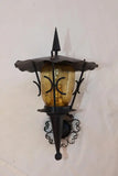 Rare pair of small French wrought iron outdoor/indoor sconces