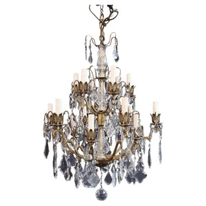 beautiful French 1940's crystal chandelier