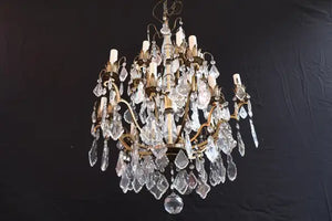 beautiful French 1940's crystal chandelier
