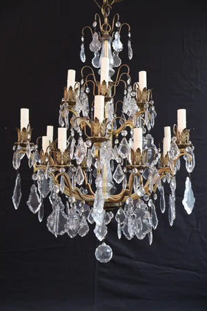 beautiful French 1940's crystal chandelier