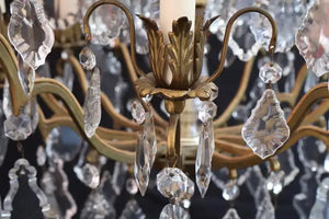 beautiful French 1940's crystal chandelier