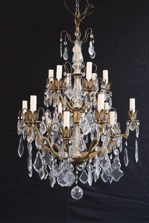 beautiful French 1940's crystal chandelier