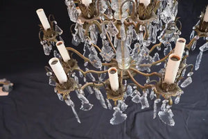 beautiful French 1940's crystal chandelier