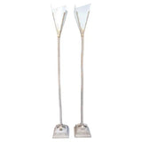 Rare pair of Art deco floor lamps