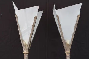 Rare pair of Art deco floor lamps