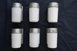 very rare set of six 1950's outdoor/indoor sconces design by prescolite CA
