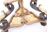 Beautiful pair of 1920's iron/bronze/brass torchiere