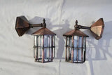 Pair of 1920's copper outdoor/indoor sconces
