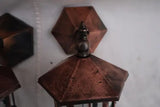 Pair of 1920's copper outdoor/indoor sconces