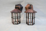 Pair of 1920's copper outdoor/indoor sconces