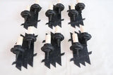 rare set of six 1900's iron sconces