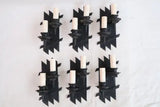 rare set of six 1900's iron sconces