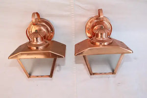 Pair of 1950's copper outdoor/indoor sconces