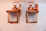 Pair of 1950's copper outdoor/indoor sconces