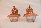 Pair of 1950's copper outdoor/indoor sconces