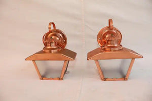 Pair of 1950's copper outdoor/indoor sconces