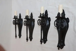 Set of four 1920's sconces ( Spanish style )