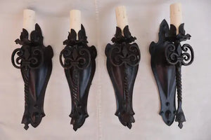 Set of four 1920's sconces ( Spanish style )