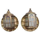 Cute little pair of 1950's outdoor/indoor sconces