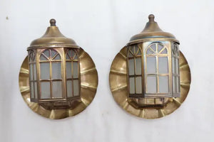 Cute little pair of 1950's outdoor/indoor sconces