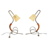 Rare pair of 1950's table lamps