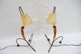 Rare pair of 1950's table lamps