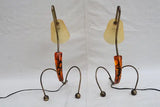 Rare pair of 1950's table lamps