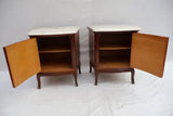 Elegant pair of French 1940's night stands/ side tables