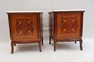 Elegant pair of French 1940's night stands/ side tables