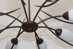 Rare and Sexy 1950's French chandelier ( with matching sconces )
