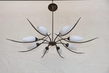 Rare and Sexy 1950's French chandelier ( with matching sconces )