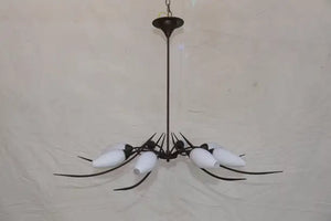 Rare and Sexy 1950's French chandelier ( with matching sconces )
