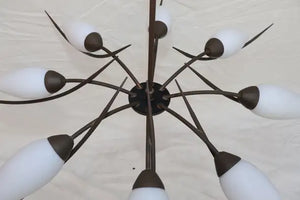 Rare and Sexy 1950's French chandelier ( with matching sconces )