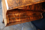 Very rare mid 19th Century burl walnut baby grand piano by Collard and Collard