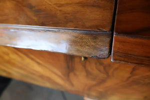 Very rare mid 19th Century burl walnut baby grand piano by Collard and Collard