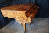 Very rare mid 19th Century burl walnut baby grand piano by Collard and Collard